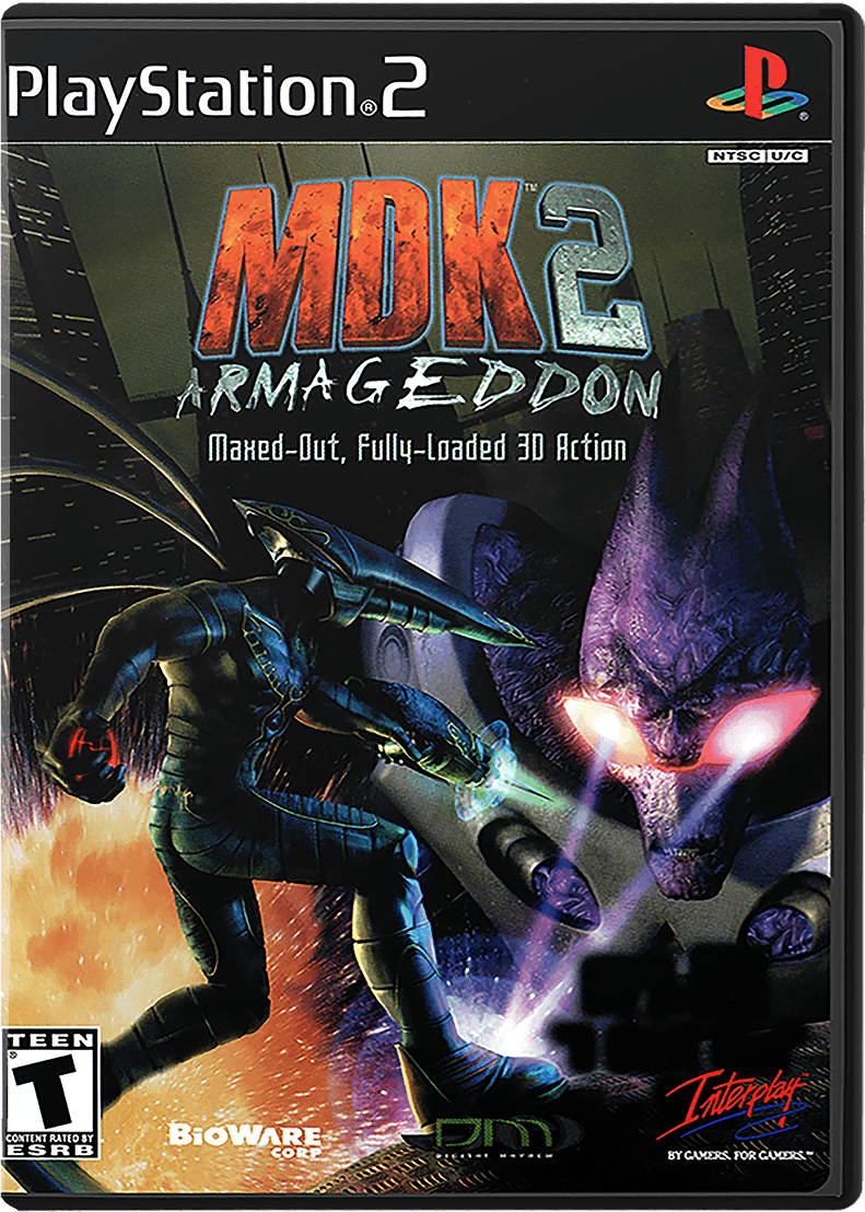 MDK 2 Armageddon box art for Playstation 2